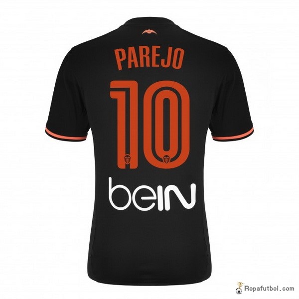 Camiseta Valencia Replica Segunda Ropa Parejo 2016/17 Negro